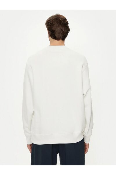 Armani Exchange Λευκό μακρυμάνικο φούτερ με κανονική εφαρμογή - εμπορικό σήμα τυπωμένο 6DZMBA ZJADZ-1116