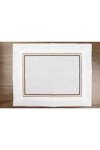 Mikasa Moor Celine Coffee Gold Αμερικάνικο Σουπλά 6 τεμαχίων 40Χ50
