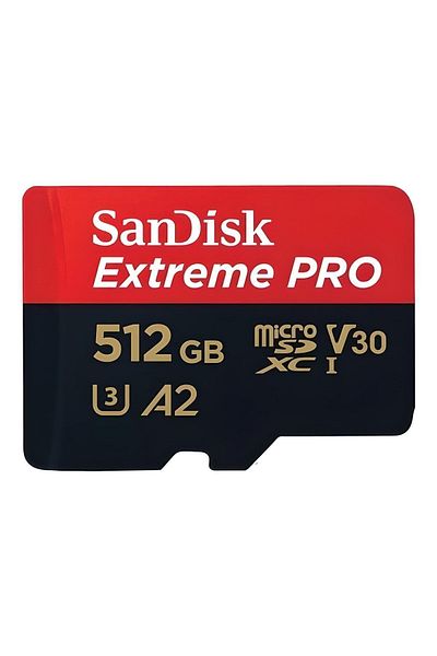 SanDisk بطاقة ذاكرة اكستريم برو 512 جيجابايت 200/140 ميجابايت/ثانية Microsdxc Uhs-i A2 V30 Sdsqxcd-512g-gn6ma