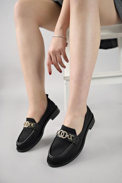 MUGGO Cameron Garantierte Strickwaren Strass Schnalle Damen Loafer Mokassin Freizeitschuhe