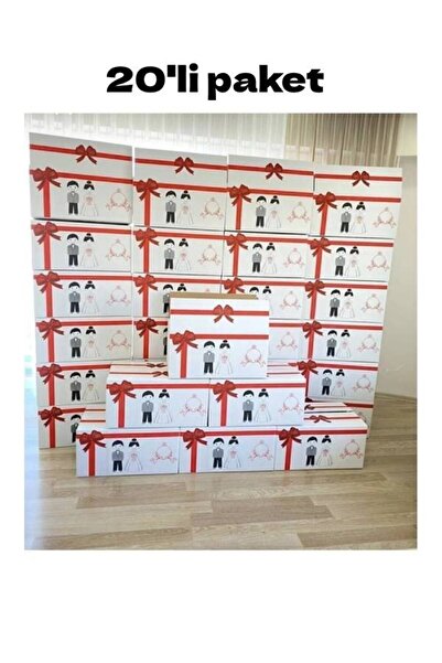 Aybas Isim Yazılı Gelin Çeyiz Kolisi 20'li Paket