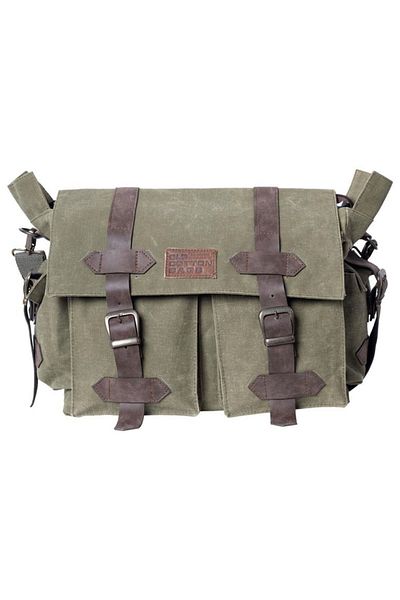 Old Cotton Large Size Canvas Shoulder Bag Travel Laptop School - Baltimore 7156