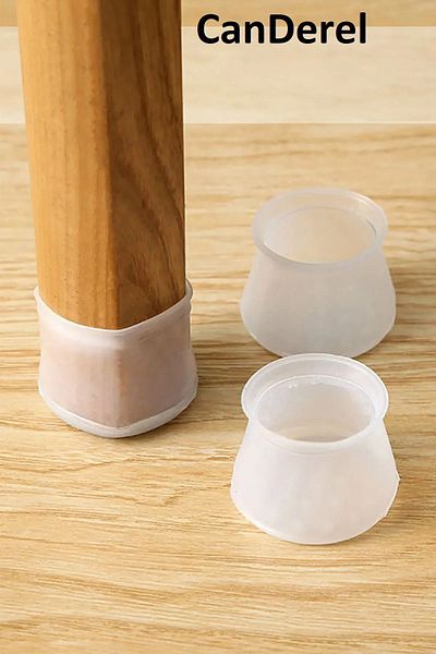 Jetcom 12 Pieces Silicone Table Chair Shoe Anti-Slip Silicone Sofa Floor Protector Anti-Scratch Foot Cover