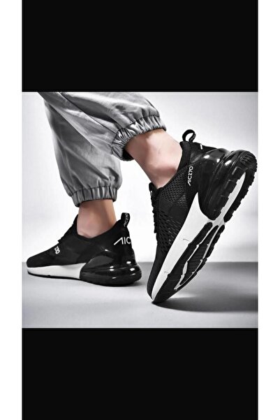 MAC MERO Μαύρο-άσπρο ελαφρύ αθλητικό παπούτσι - Air Mesh AIC 270, για καθημερινό περπάτημα και τρέξιμο