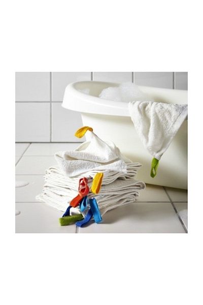 IKEA Unisex Παιδικό Λευκό Krama 10 τεμαχίων 30x30 εκ. Σετ πετσετών Βρεφική πετσέτα χαρτοπετσέτας