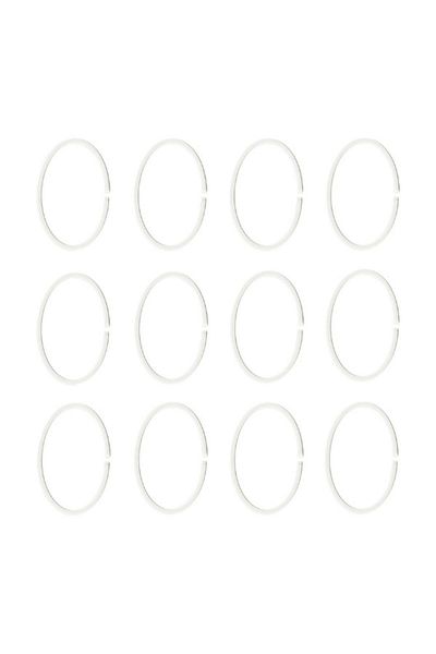IKEA Δαχτυλίδι κουρτίνας μπάνιου Hassjön White - 12 τεμάχια