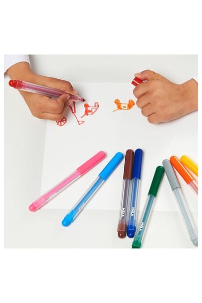 IKEA Mala Felt Tip Pen Set Various Colors 12 Pieces