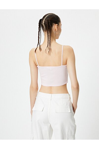 Koton Women's Basic Crop Tank Top