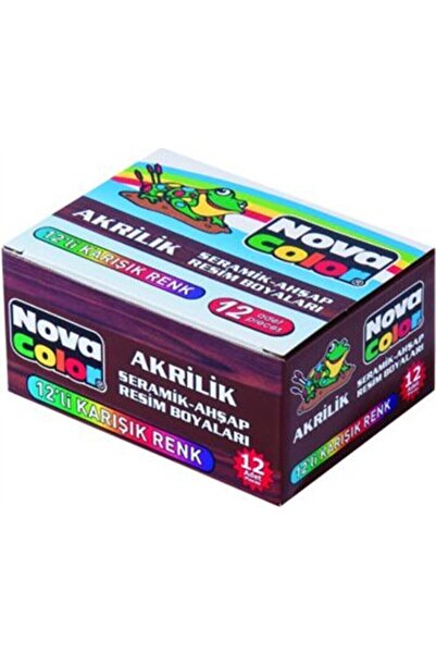 Nova Color Akrilik Boya Şişe 12 Li 30cc Nc-179