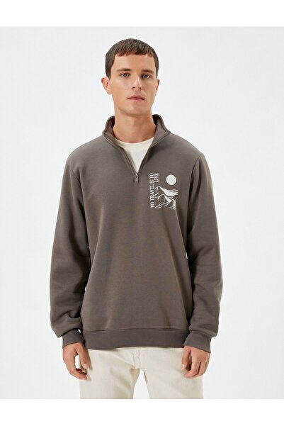 Koton Мъжки суичър с половин цип