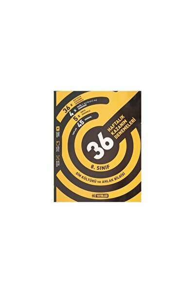 Hız Yayınları HIZ YAYINLARI 8.SINIF DİN KÜLTÜRÜ 36 HAFTALIK KAZANIM DENEMELERİ