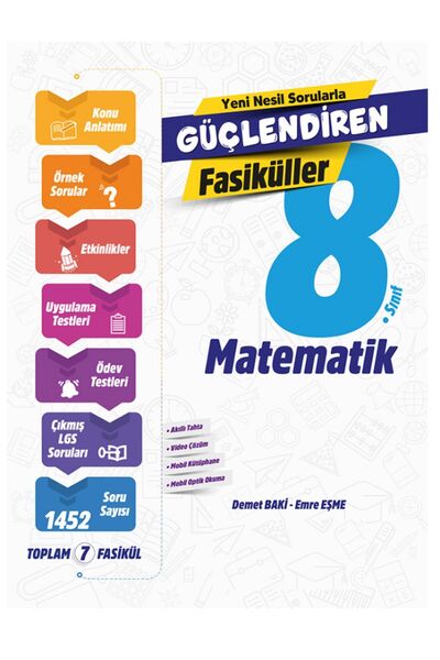 Efsane Yayınları 8.Sınıf Ankara Güçlendiren MATEMATİK Fasiküller / 1052 SORU ...