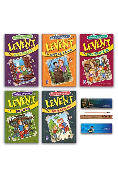 Timaş Çocuk Levent Türkiyeyi Geziyorum Set 5 Kitap - Kayseri - Antalya - Eski...