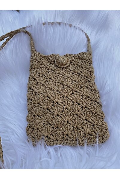 Yujin Straw Phone Bag, Paper Rope Bag