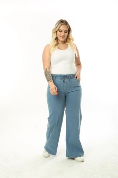 EYLÜL BUTİK WOMEN'S LARGE SIZE WIDE LEG PANTS