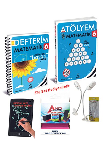 Arı Yayıncılık 2024-2025 Müfredat 6.Sınıf Matematik Kazandıran Defterim + Atö...
