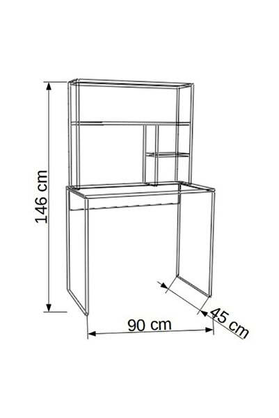 Gökberk Gb-3750 Kitaplık Çalışma Masası