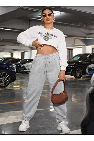 yg ydn giyim Kışlık Şardonlu Kalın Kumaş Paça Lastikli Rahat Giyim Eşofman Altı- jogger paça- üç ip