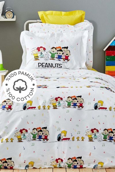 PEANUTS By Karaca Home Snoopy Birthday Μονό Σετ Παπλωματοθήκη από 100% βαμβάκι