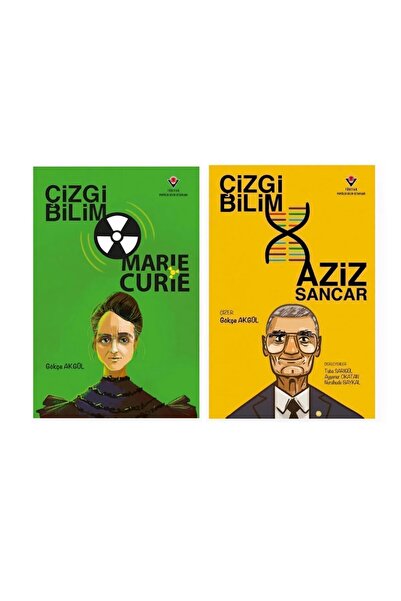 Tübitak Yayınları Çizgi Bilim - Marie Curie - Aziz Sancar - 2 Kitap Set
