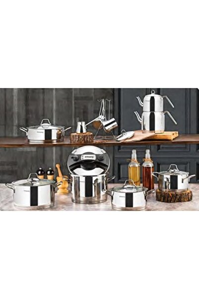 Evimsaray Fiore 18 Piece Dowry Set (GREY)