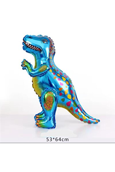 QUEEN AKSESUAR 4d dev mavi Tyrannosaurus dinazor airwalker yürüyen folyo balo...