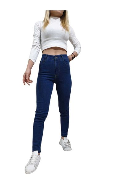 DRC trend Blugi Blue Skinny Mom de damă Blugi Blue Mom Slim Fit