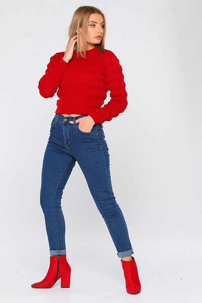DRC trend Pantaloni jeans cu talie înaltă (Fără decolorare a culorilor)
