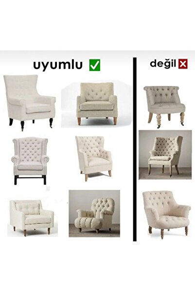 ÖZMAKAN 3 3 1 1 Jacquard Sofa Cover Set - Elastic and Washable Durable