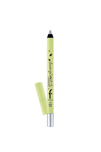 Flormar Bright Vegan Eye Pencil - Long Time, Intensive Pigment, Green Up-002 Snowflake