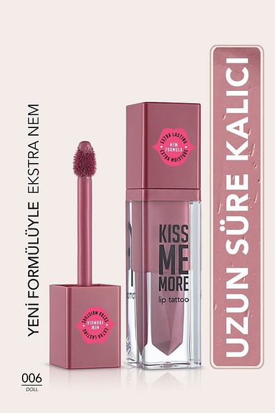 Flormar Long Lasting Matte Lipstick - Kiss Me More-006 Doll-8682536040679