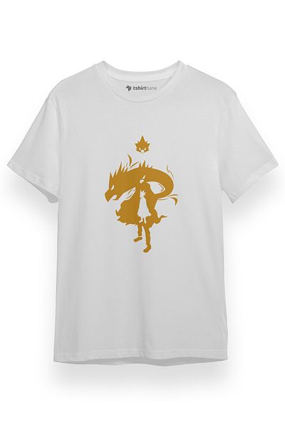 Tshirthane Ανδρικό μπλουζάκι My Hero Academi Tokoyami Fumikage Λευκό κοντομάνικο
