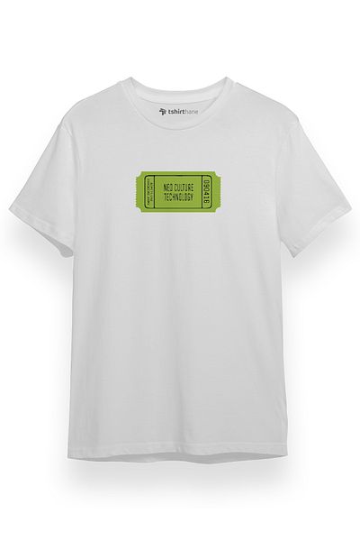 Tshirthane Ανδρικό λευκό κοντομάνικο μπλουζάκι Nct Ticket