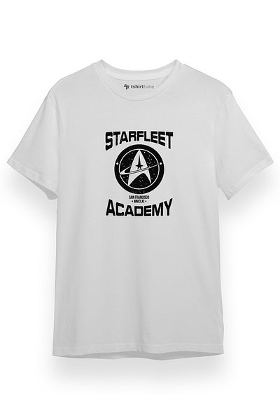 Tshirthane Star Trek Starfleet Academy Λευκό κοντομάνικο ανδρικό μπλουζάκι