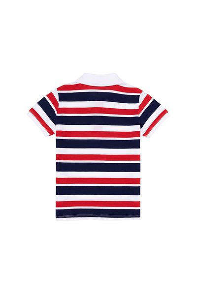U.S. Polo Assn. Tricou roșu cu gât polo pentru băiat 50266072 -VR030