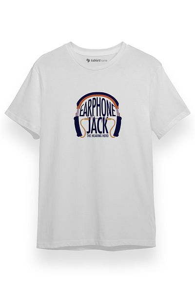 Tshirthane My Hero Academi Anime Earphone Jack Λευκό κοντομάνικο ανδρικό μπλουζάκι