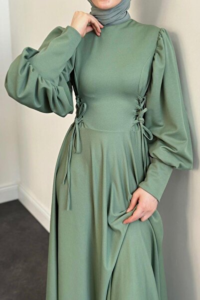 KaSheHa Mint Bell Dress - Vento Side Gathered