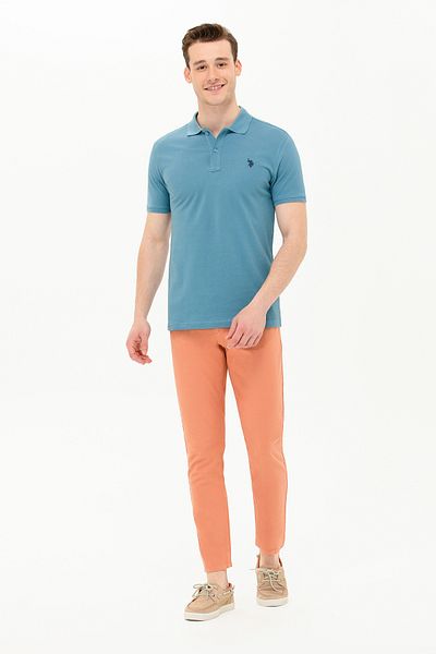 U.S. Polo Assn. Мъжки платнени панталони с цвят тухла 50263821-VR031