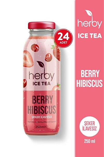 Herby Ice Tea Berry Hibiscus Soğuk Çay Şeker İlavesiz 250 ml x 24