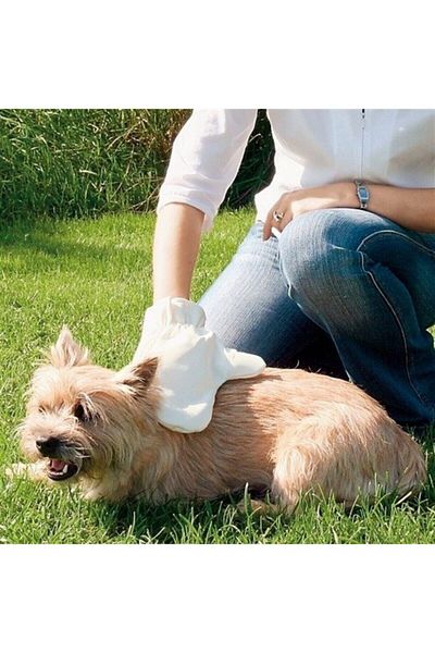Trixie 14x25cm Dog Combing and Massage Gloves