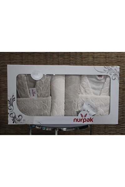 Nurpak Σετ μπουρνούζι 8 τεμαχίων Hazal Cotton