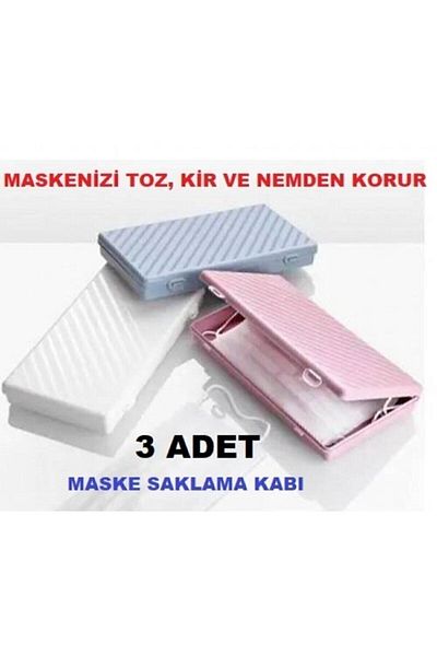 Hepsiucuz Hygienic Mask Storage Protection Box Container - 3 Pieces. Elegant Design. It Takes 15-25 Masks