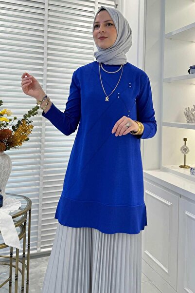 Rabia Şamlı Πλεκτό Gonca Stone Tunik Saks