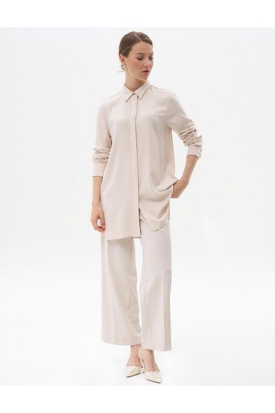 Kayra Stone Colored Hidden Basic Tunic