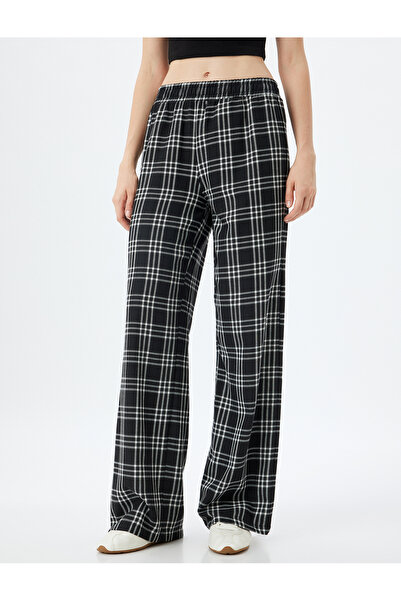 Koton Pijama Pantolon Bol Paça Beli Lastikli Bol Kalıp