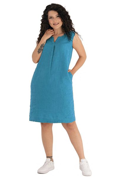 Fashion Friends Rochie albastră cu decolteu în V