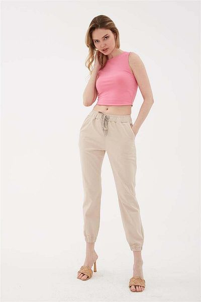 Fashion Friends 24y0009k1 Γυναικείο παντελόνι με ελαστικά πόδια και μέση