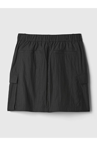 GAP Kadın Siyah Utility Mini Etek