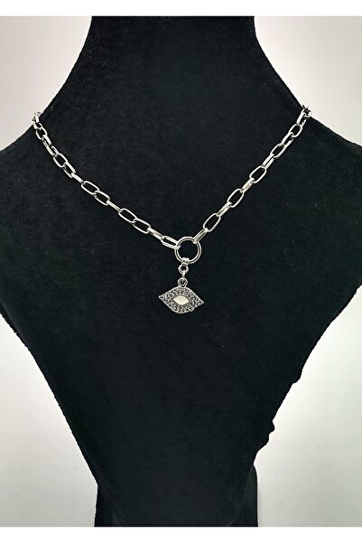 Monalisa Home قلادة فضية اللون فاخرة مضادة للتشوه - مع سلسلة