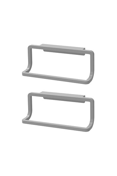 Prima Nova Gray Set of 2 - Kitchen and Bathroom Towel Rack